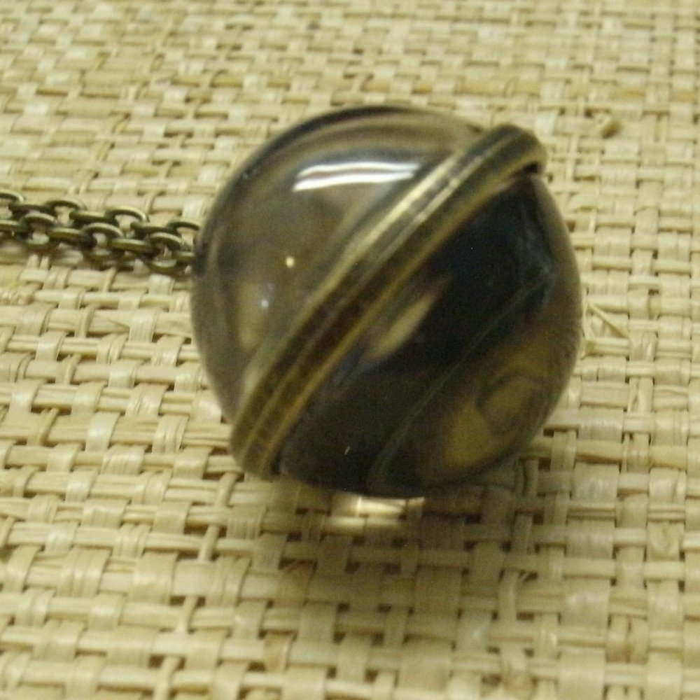 Glass Sphere with Galaxy Pendant Necklace - Picture 16 of 16